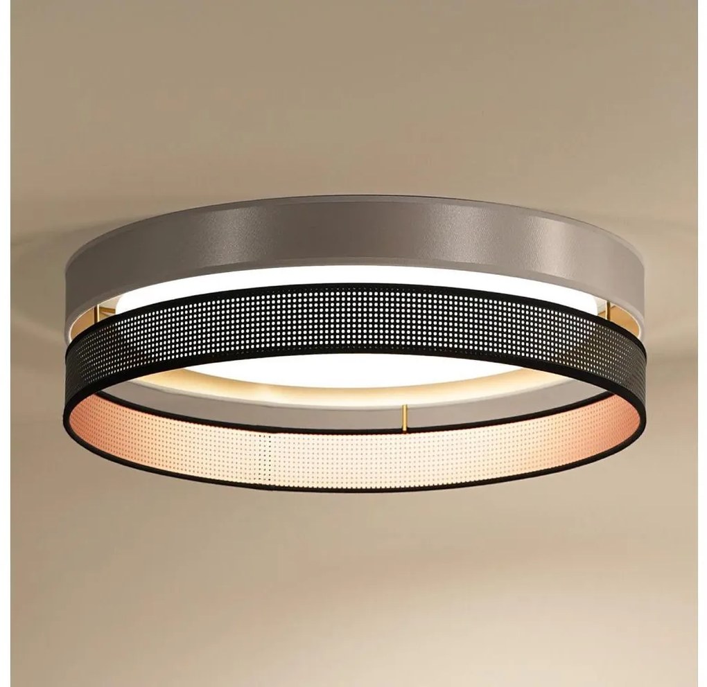 Duolla-Plafoniera LED ROLLER DUO SH. LED/24W/230V diametro 45 cm argento/nero