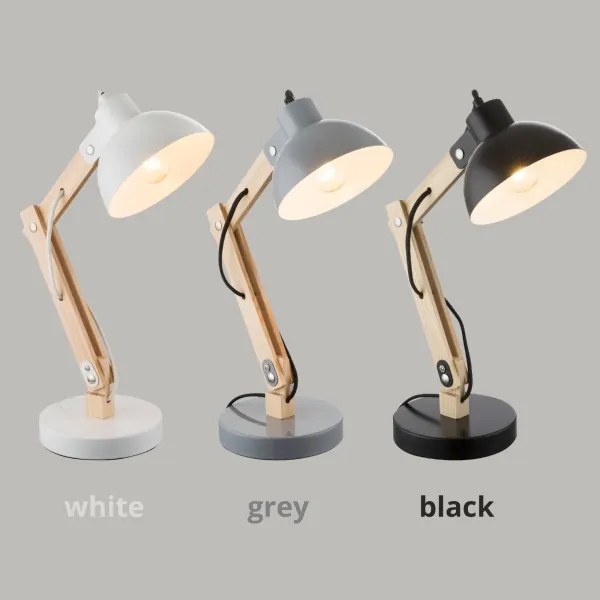 Brilagi - Lampada da tavolo FOCUS 1xE27/40W/230V grigia