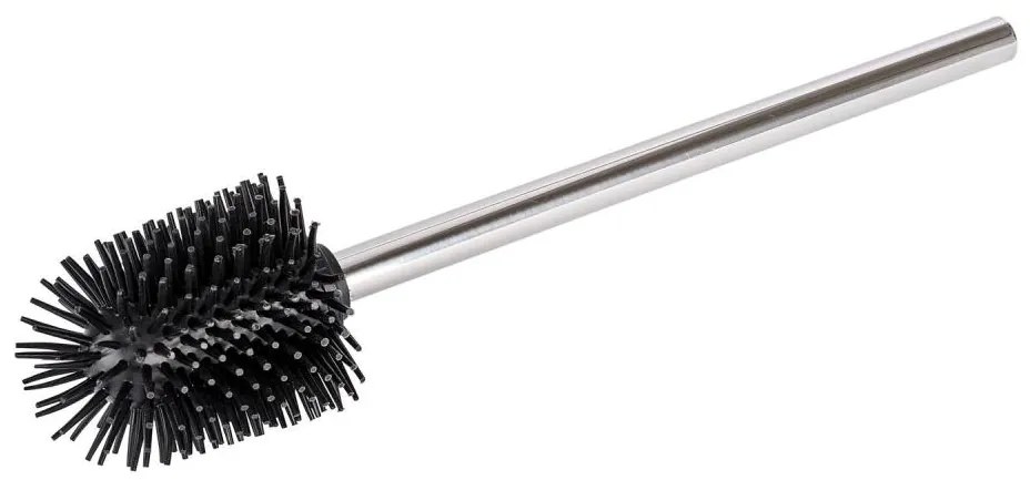 WENKO 21799100 - Scopino WC 7,5x35 cm acciaio inox/argento/nero