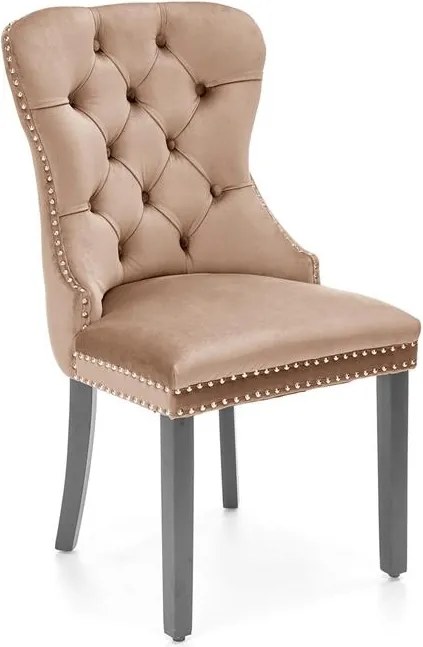 Sedia Miya in velluto beige