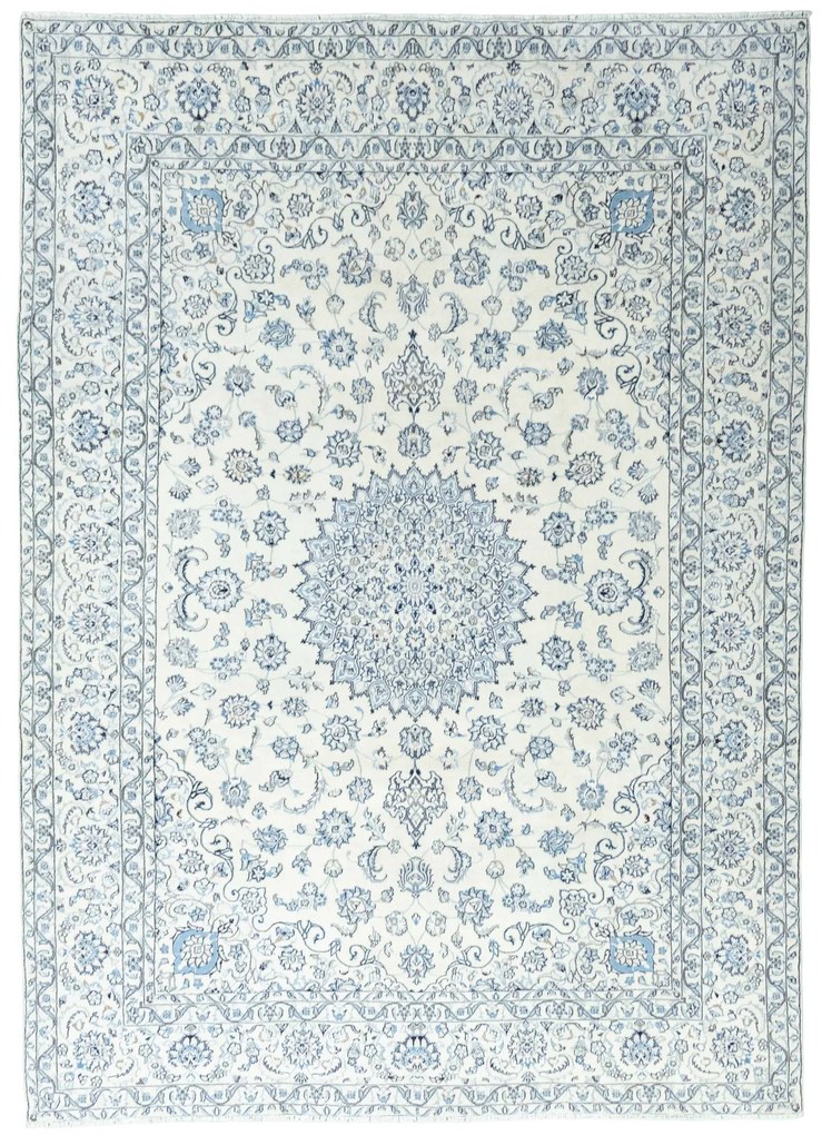 Nain Tappeto persiano 340x240 Beige (Iran) Annodato A Mano