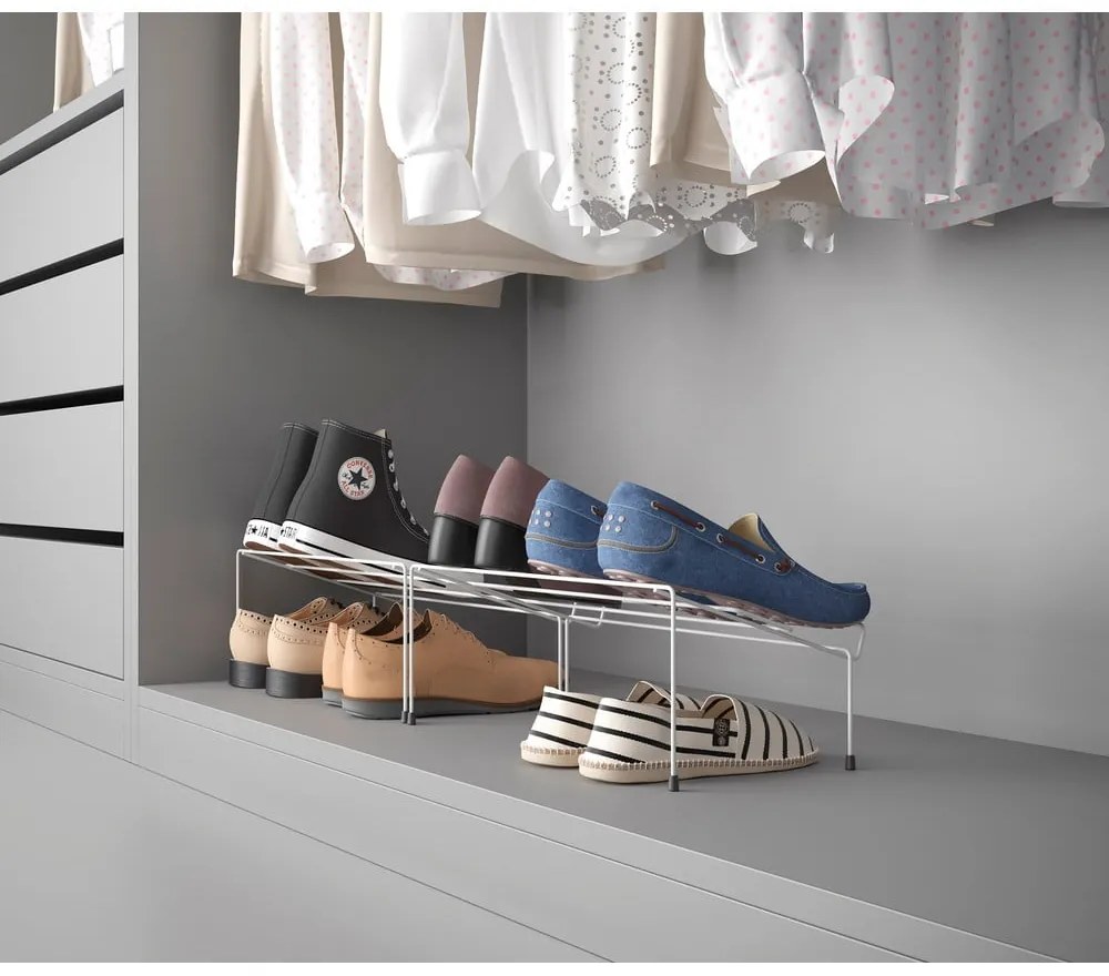 Set di 2 portascarpe in acciaio inox bianco Cipok - Metaltex