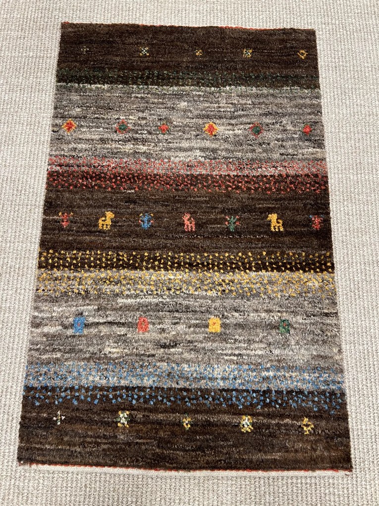 Gabbeh Tappeto 50 x 90 Blu (Iran) Annodato A Mano