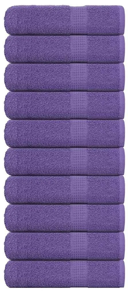 Asciugamani Da Bagno 10pz Viola 100x150cm 360g/m² 100% Cotone /