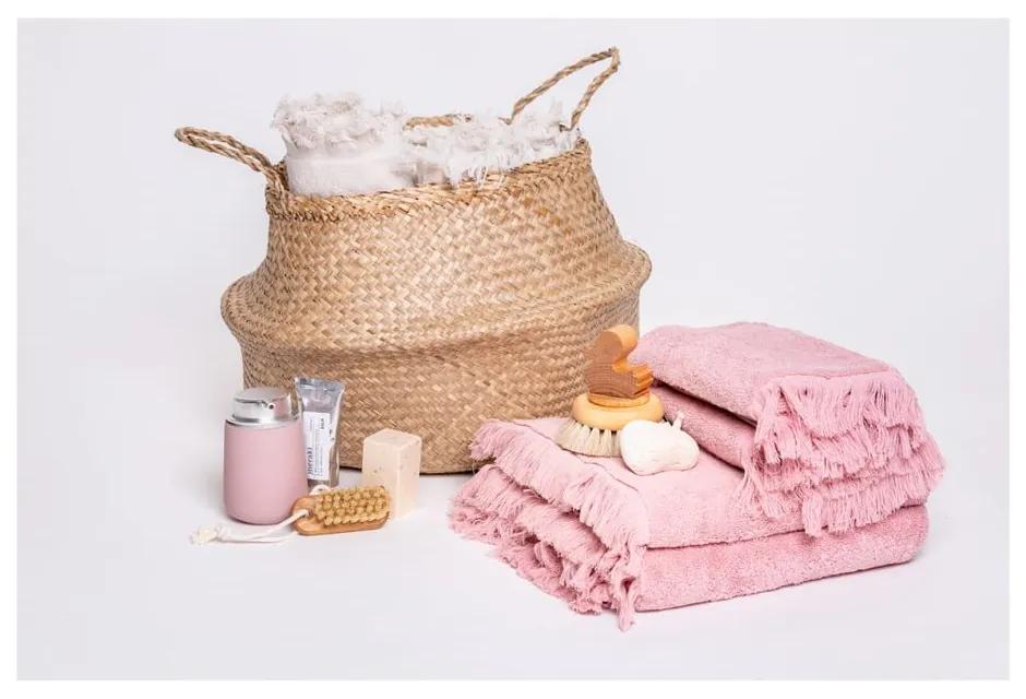 Set di 6 asciugamani rosa e 2 asciugamani da bagno in 100% cotone - Bonami Selection