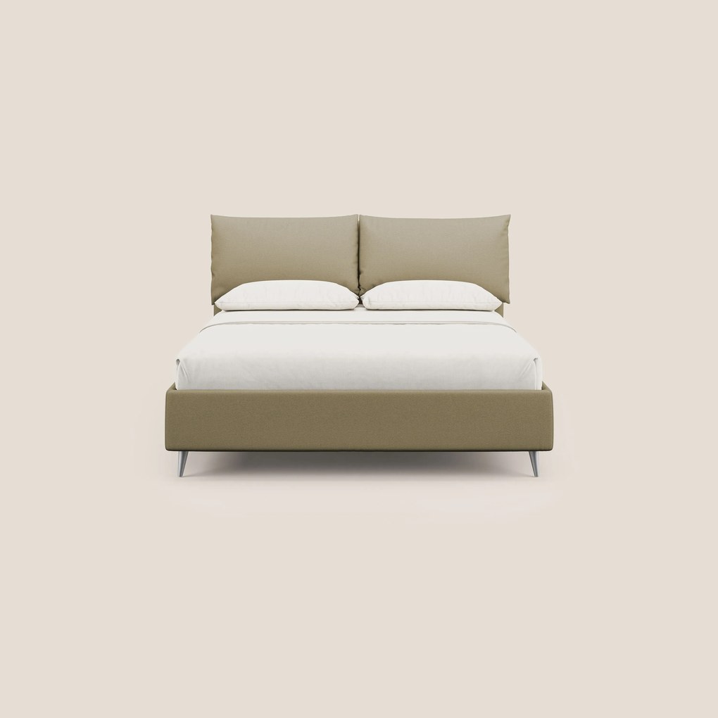 Elsa letto imbottito con vano contenitore in tessuto smacchiabile T05