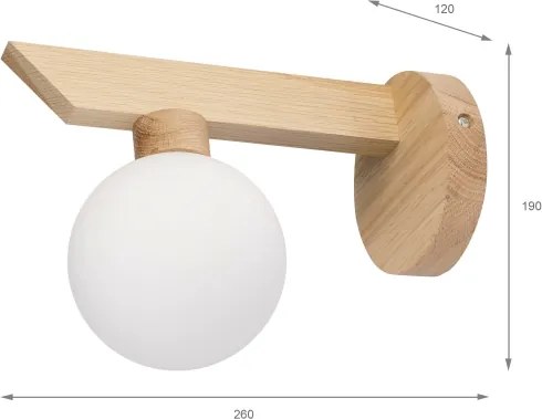 Applique ANTONIO 1xG9/5W/230V rovere/bianco