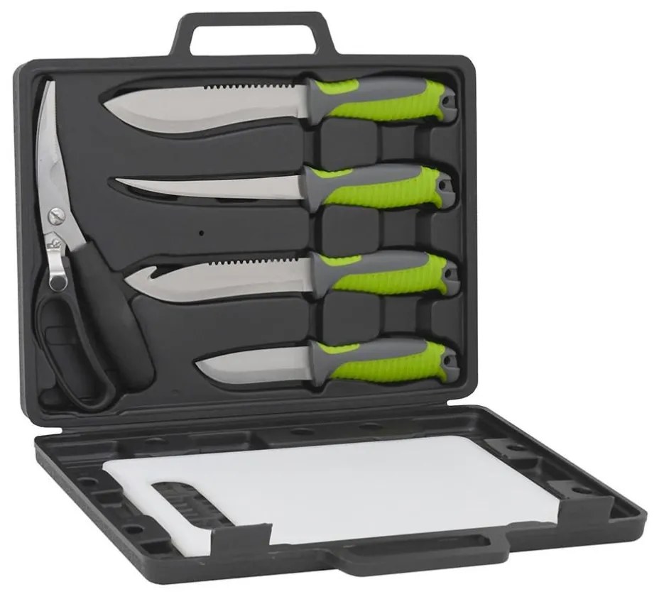 Utensili per grigliare in acciaio inossidabile con custodia 6 pz