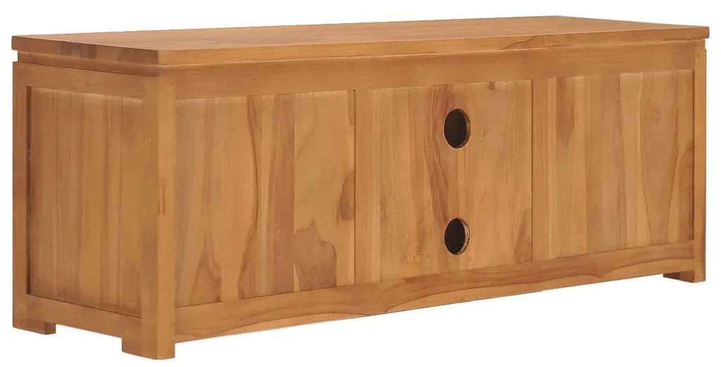 Mobile Porta TV 110x30x40 cm in Legno Massello di Teak