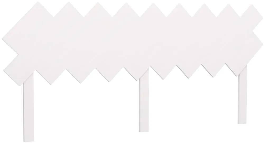 Testiera per letto bianca 178x3x80,5 cm legno massello di pino