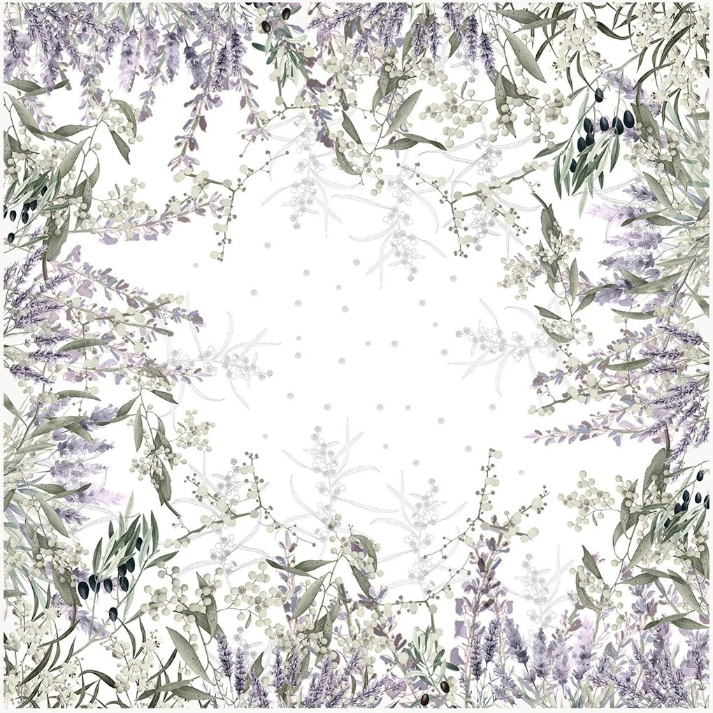 Tovaglia in lino e cotone Parfum De Lavande