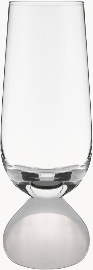 Set di 2 bicchieri da champagne in cristallo fatti a mano Zephyr