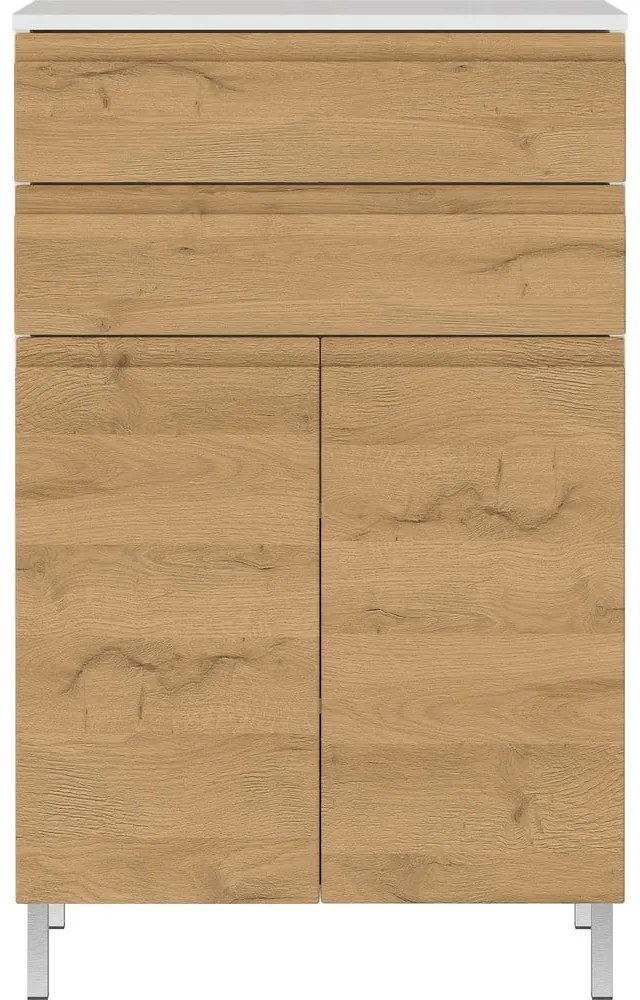 Mobile bagno basso bianco in rovere 60x97 cm Torrance - Germania