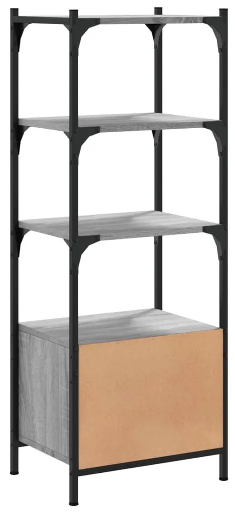 Libreria 3Ripiani Grigio Sonoma 41x30x109,5cm Legno Multistrato