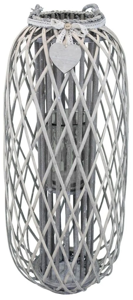 GENEVIEVE - lanterna in vimini tondo 20 x 95 cm