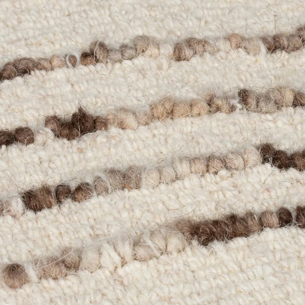Tappeto in lana marrone e crema 200x290 cm Abstract Swirl - Flair Rugs