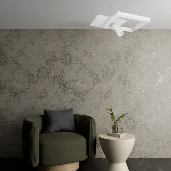 LED Plafoniera LED/38W/230V + 1xGU10/30W bianca