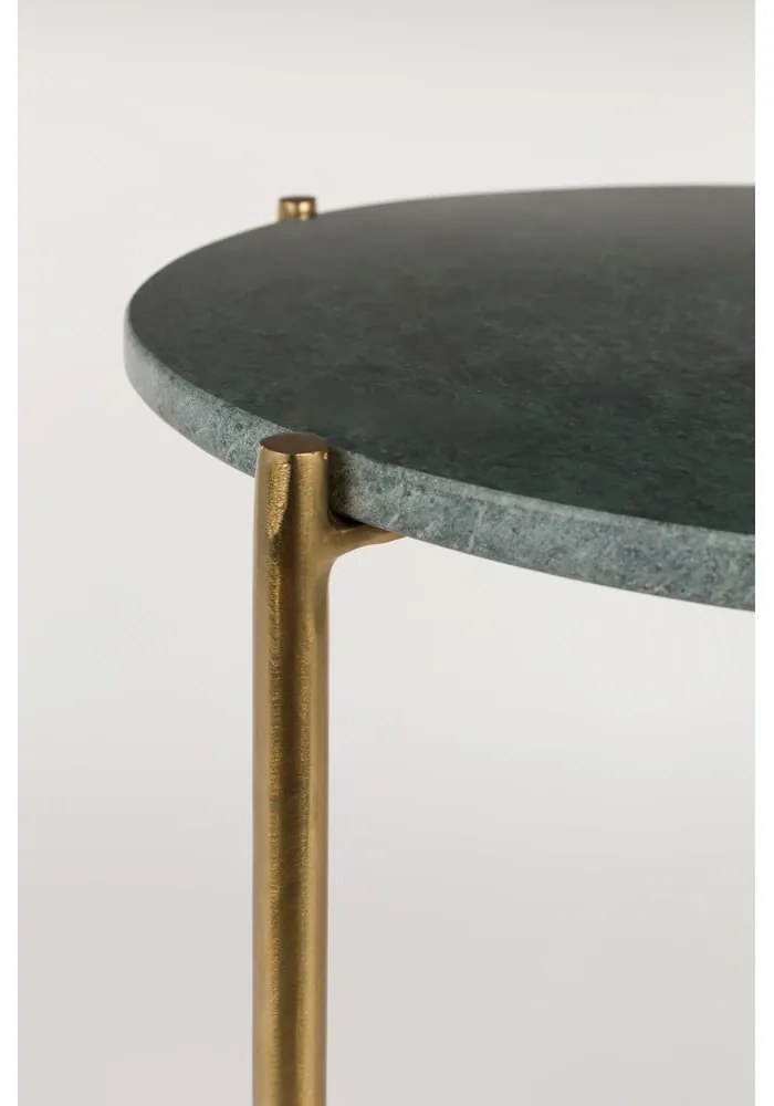Tavolino verde con piano in marmo Timpa - White Label