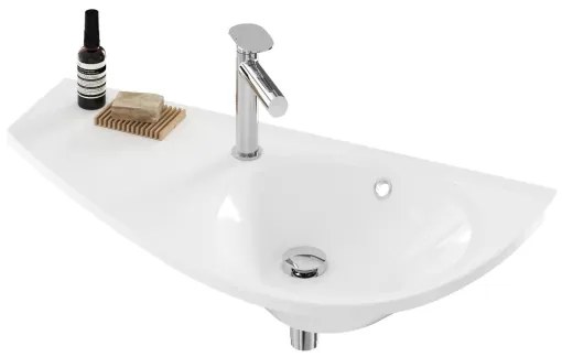 Ravak XJ1L1100000 - Lavabo sospeso AVOCADO 85x45 cm marmo colato/bianco