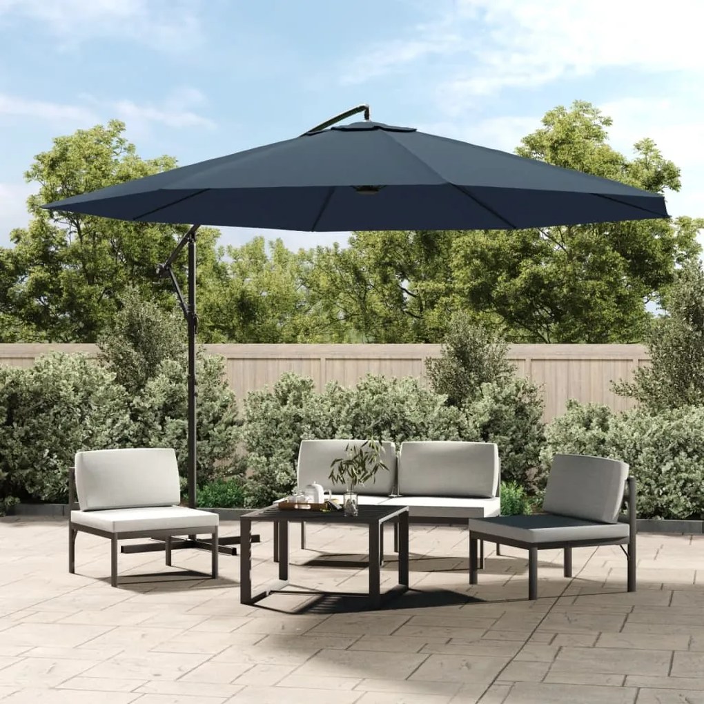 Vidaxl Ombrellone A Sbalzo Da Giardino 3,5 M Blu /