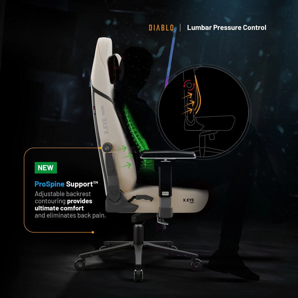 Sedia Da Gaming Diablo X.Eye Prime, Normal Size, Desert Storm