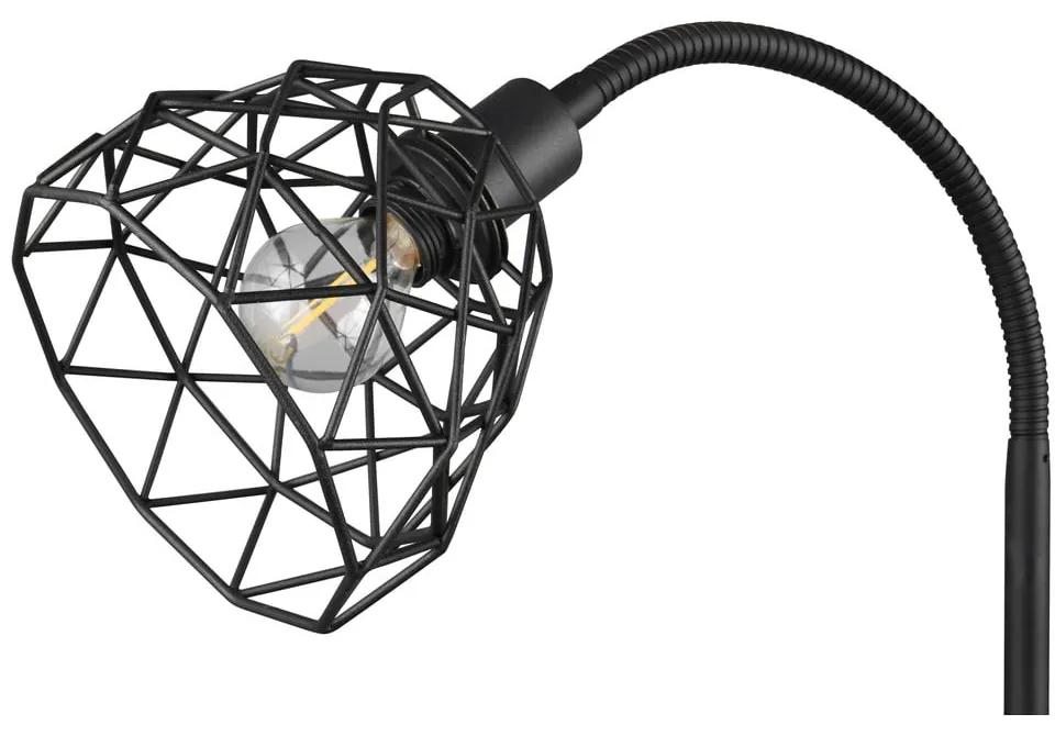 Lampada da terra nera con paralume in metallo (altezza 180 cm) Haval - Trio
