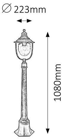 Rabalux 8679 - Lampada da esterno BARCELONA 1xE27/60W/230V