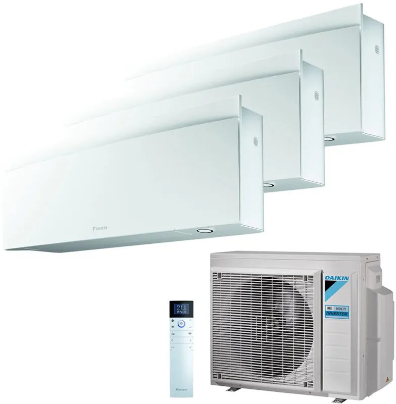 Climatizzatore Trial Split Reversibile Daikin Emura 3 A+++/A++ 9000+9000+9000 BTU Inverter Wi-Fi (3MXM52A + 3xFTXJ25AW)