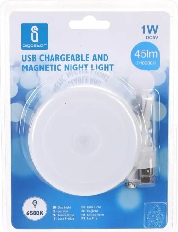 Aigostar - LED Dimmerabile portable luce notturna LED/1W/5V 6500K+ USB