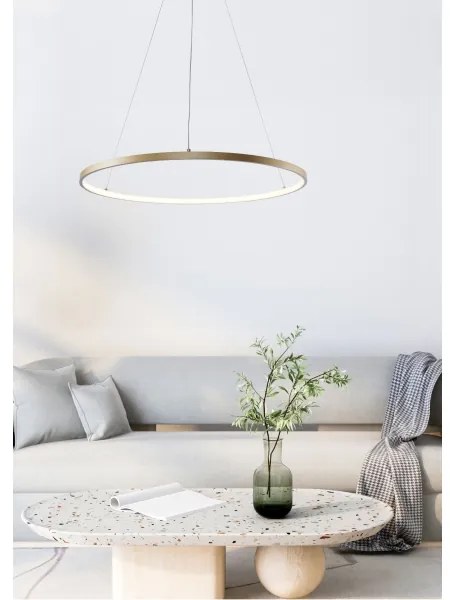 Zuma Line 2023201-GD60 - Lampadario LED a sospensione con filo BRENO LED/28W/230V 3000/4000/6000K