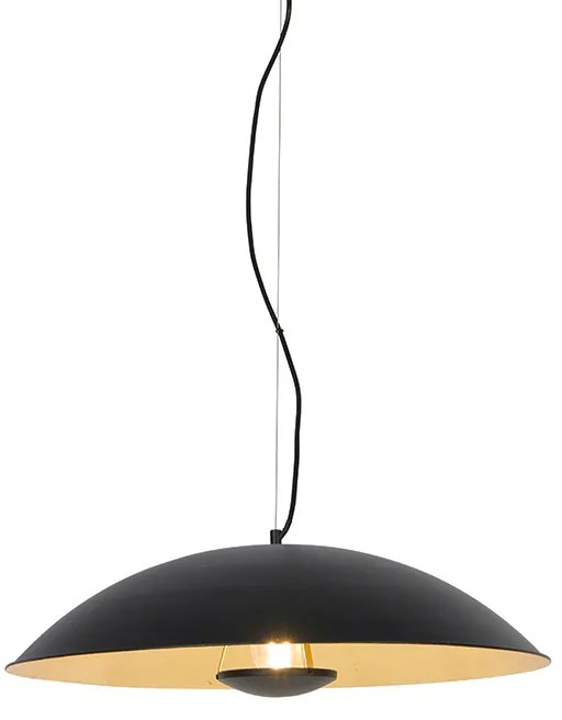 Lampada a sospensione vintage nera oro 60 cm - EMILIENNE Novo