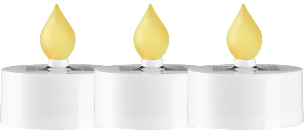 Candele a LED in set con alimentazione a pannelli solari da esterno 3 pz (altezza totale 5,5 cm) Saul – Star Trading