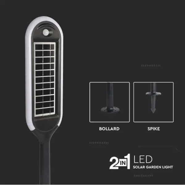 Lampada solare LED con sensore BOLLARD LED/5W/5,5V 70 cm 4000K IP65 2000 mAh