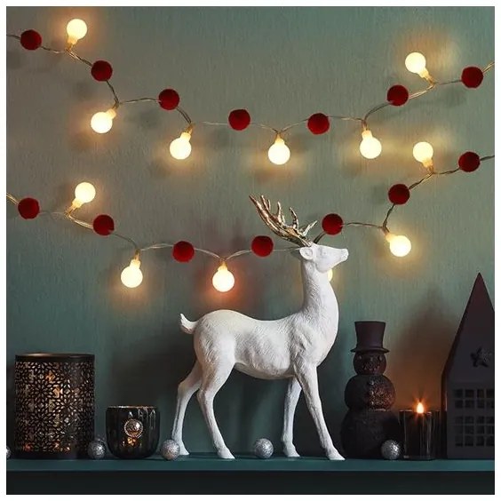 Solight 1V292 - Catena luminosa natalizia a LED 20xLED/2xAA 1,8 m bianco caldo