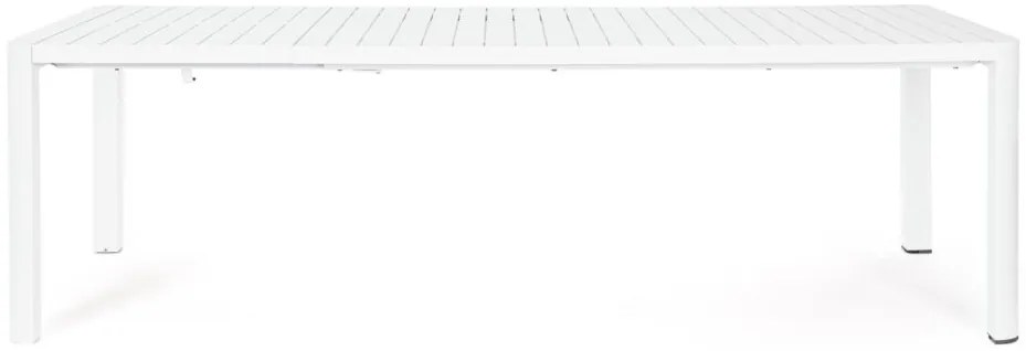 Tavolo allungabile KIPLIN in alluminio bianco 180×100 cm &#8211; 240×100 cm