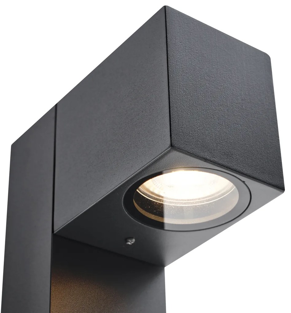Lampada da terra moderna da esterno nera 65 cm con presa IP44 - Baleno