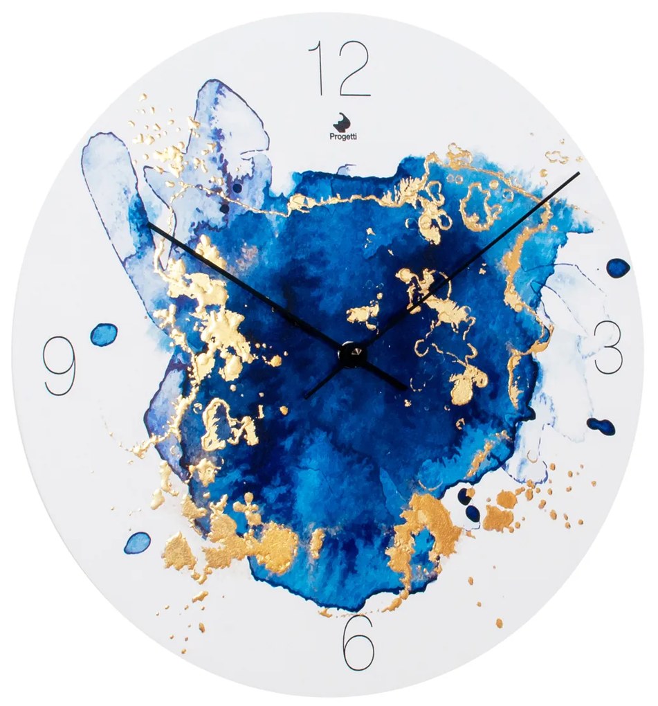 Orologio da parete 33 cm macchia blu Orolo - gino Progetti