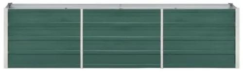 Letto Rialzato in Acciaio Zincato 240x40x45 cm Verde