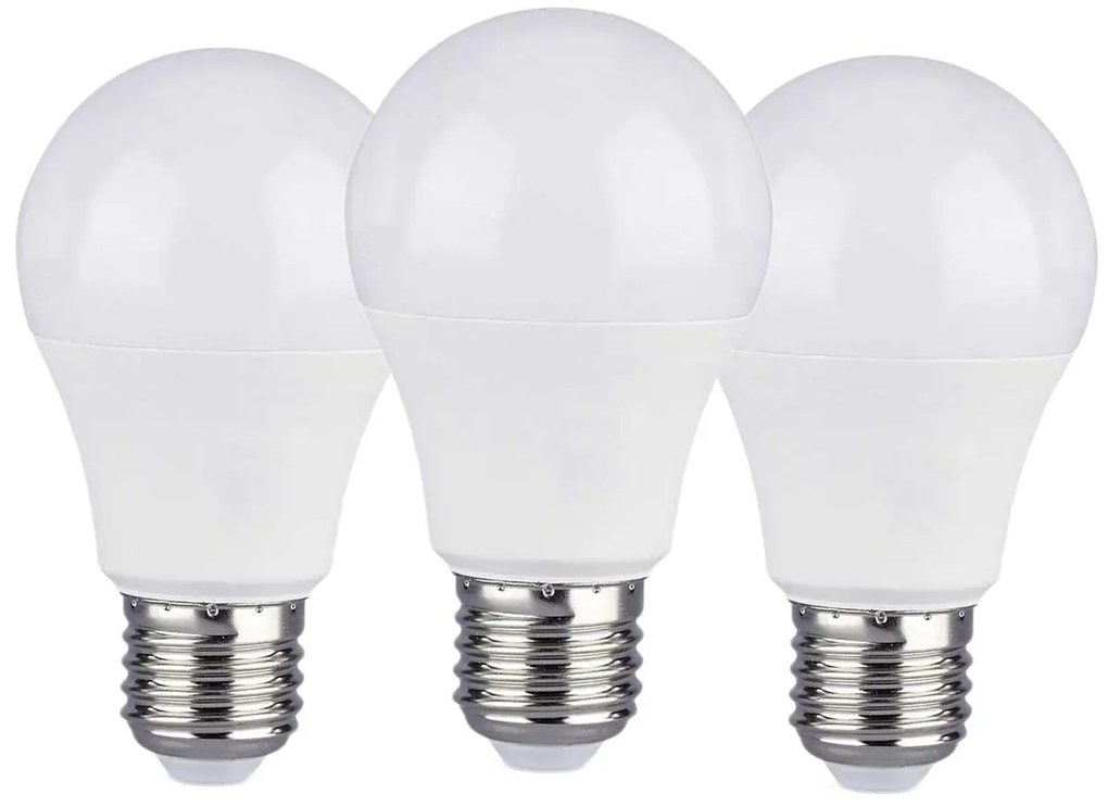 3 PZ Lampada Led E27 A60 9W Bianco Caldo 2700K Bulbo Sfera 806 Lumen SKU-217240