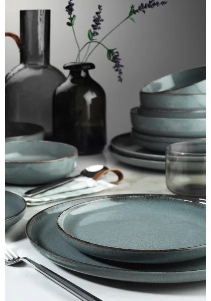 Set da tavola 16 pezzi grigio/porcellana