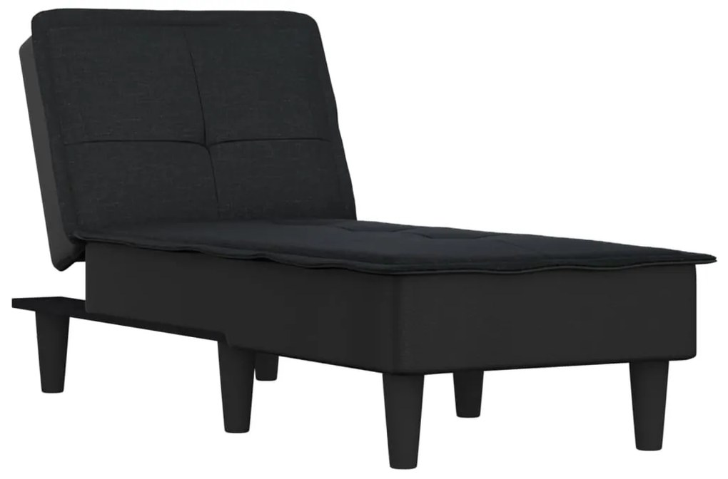 Chaise longue in tessuto nero