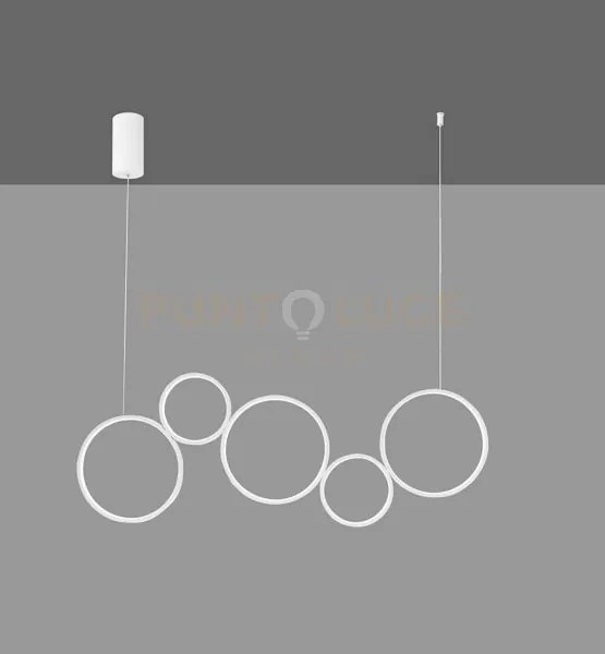 Lampadario a sospensione led fredy bianca 60w 8000lm cct 3000k 4000...