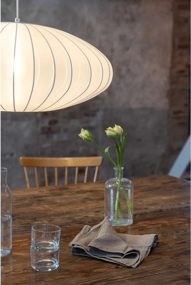 Lampada a sospensione bianca con paralume in tessuto ø 60 cm Florence - Markslöjd