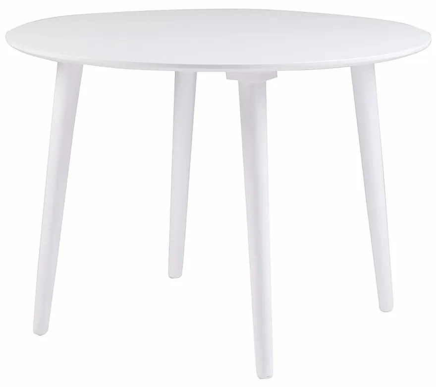Tavolo da pranzo in legno di gomma bianco Lotte, ⌀ 106 cm Lotta - Rowico