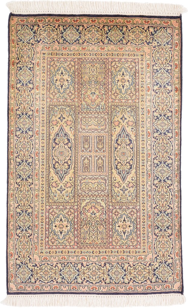 Cashmere Silk Tappeto 60 x 100 (Indian) Annodato A Mano