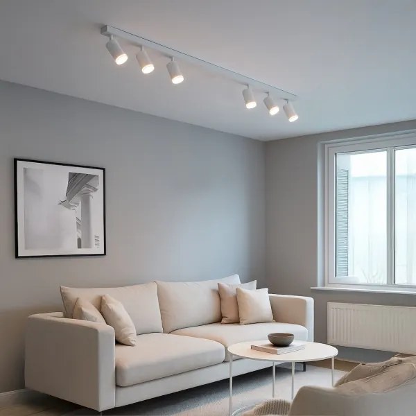 Faretto PIPE 6xGU10/10W/230V bianco