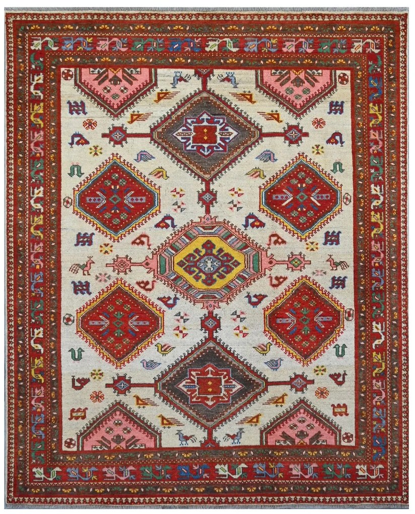 Kazak Tappeto 160x200 (Pakistan) Annodato A Mano