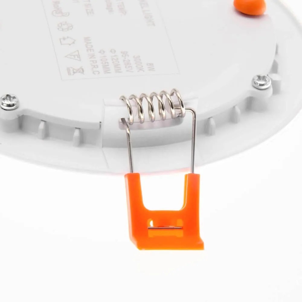 Pannello LED Rotondo 8W, 800lm, no Flickering, Foro Ø106-110mm Colore Bianco Freddo 6.000K