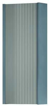 Pensile bagno Niwa laccato opaco blu pacifico con vetro verde timo, 1 anta apertura da sinistra P 17 x L 30 x H 78.5 cm