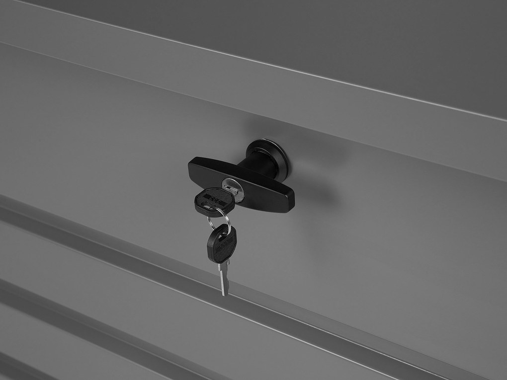 Cesta portaoggetti metallo grigio 132 x 62 cm CEBROSA Beliani